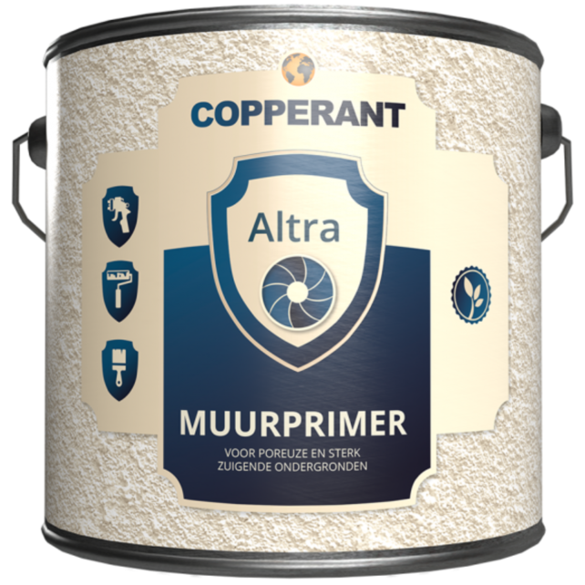 Copperant Altra Muurprimer, wit gepigmenteerde voorstrijk voor zuigende en poederende ondergronden