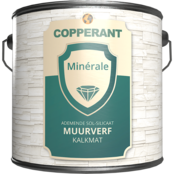 Copperant Minérale Muurverf Kalkmat: biobased duurzame muurverf voor binnen en buiten in donkere kleuren