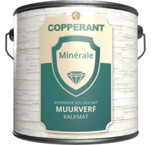 Copperant Minérale Muurverf Kalkmat: biobased duurzame muurverf voor binnen en buiten in donkere kleuren