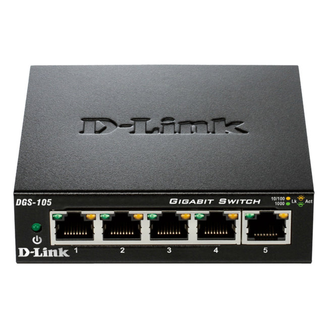 D-LINK DGS-105 5 poorten Gigabit Switch