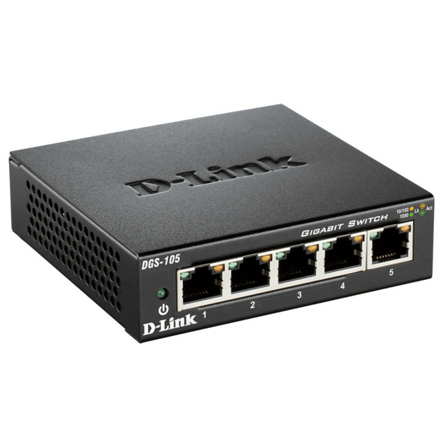 D-LINK DGS-105 5 poorten Gigabit Switch