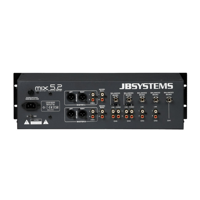 JB Systems MIX 5.2 Mengtafel met 5 kanalen