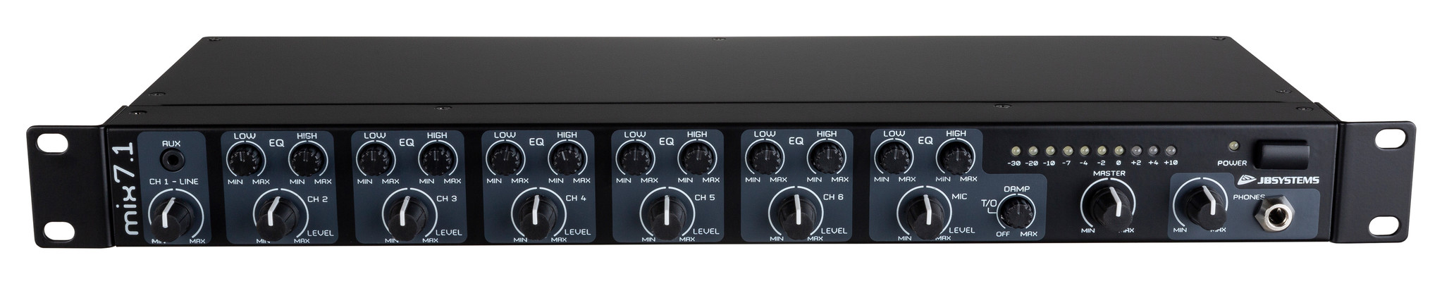 JB Systems MIX 7.1 7 kanaals voorversterker - Audiomix