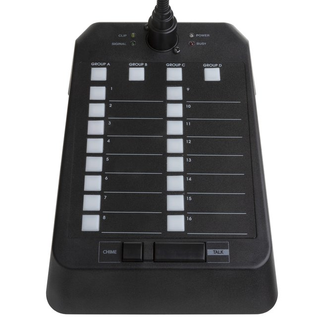 Audiophony MIC-DESK16M Tafelmicrofoon met 16 zones