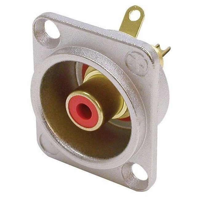 Neutrik NF2D-2 RCA-aansluiting in nikkel