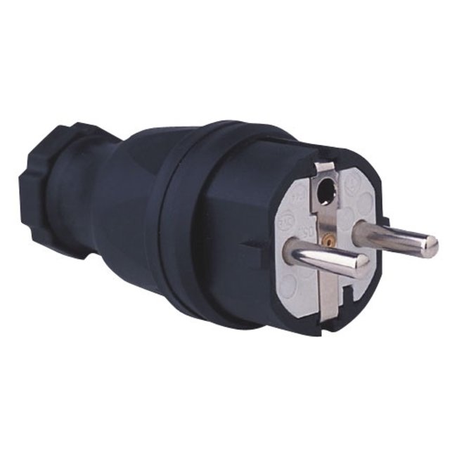Hilec FIC/SCHU/MAL IP44 schuko male rubber plug