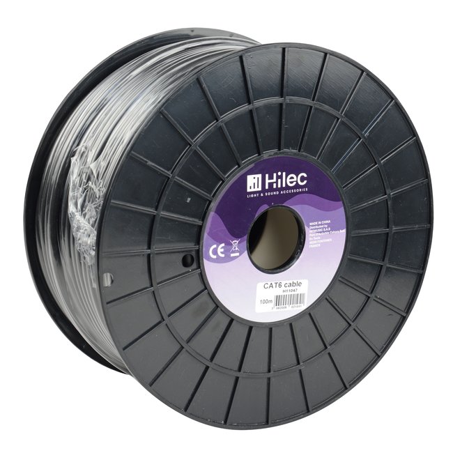 Hilec CAT6cable CAT6 cable 26AWG 100m roll Black