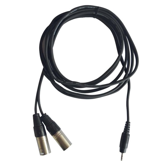 Hilec CL-32/1.5 1x mannelijke stereo mini Jack 3.5 / 2x mannelijke XLR kabel 1,5m