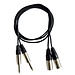 Hilec CL-40/1.5 2x Mono 6.35 Jack / 2x mannelijke XLR kabel 1.5m
