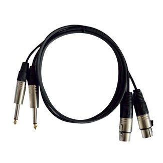 Hilec CL-42/1.5 2x vrouwelijke XLR / 2x mannelijke mono Jack kabel 1.5m