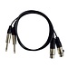 Hilec CL-42/3 2x vrouwelijke XLR / 2x mannelijke mono Jack kabel 3m