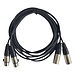 Hilec CL-2XM2XF/3 2x mannelijke XLR / 2x vrouwelijke XLR kabel 3m