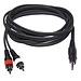 Hilec CL-30/1,5 1x mannelijke stereo mini Jack 3.5 / 2x mannelijke RCA kabel 1.5m