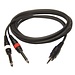 Hilec CL-31/1,5 1x mannelijke stereo 3.5 mini Jack / 2x mannelijke mono 6.35 Jack kabel 1.5m
