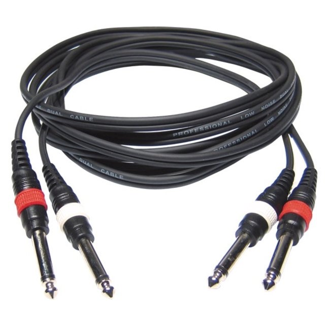 Hilec FL-22/6 4x mannelijke mono Jack line kabel 6m