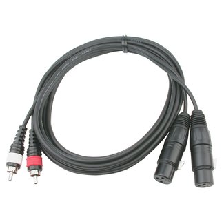 Hilec CL-25/3 2x Female XLR / 2x Male RCA line cable 3m
