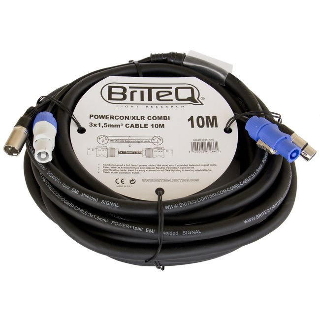 Hilec POWERCON/XLR COMBI 3x1,5mmÂ² CABLE  10M