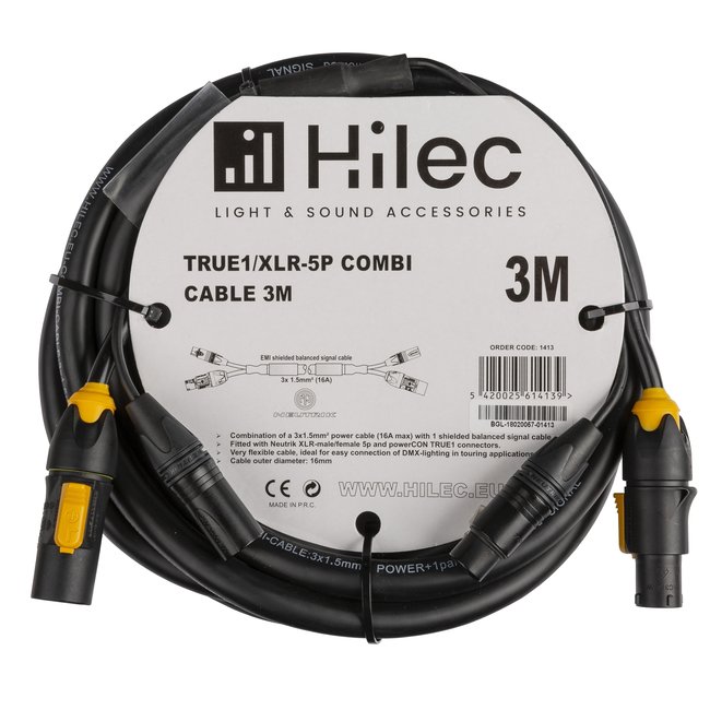 Hilec TRUE1/XLR-5P COMBI CABLE 3M