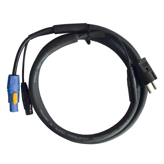Hilec CPCDMXIN-5 Hybride kabel powerCON-PC16A / XLR 3G1.5mm² 5m