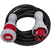 Hilec CEE-CABLE-63A-5G16-10M 5-polige CEE stroomkabel met transparante krimpkous