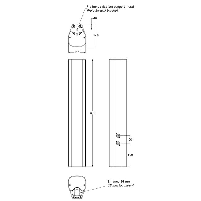Audiophony iLINE83w 16 Ohms kolom