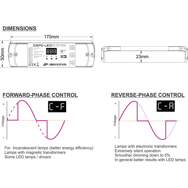 JB Systems DSP2-LED Triac dimmer
