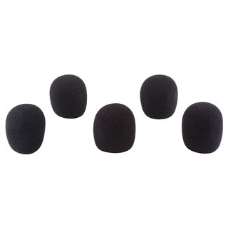 Hilec WINDSCREEN BLACK Set met 5 zwarte microfoon windkappen