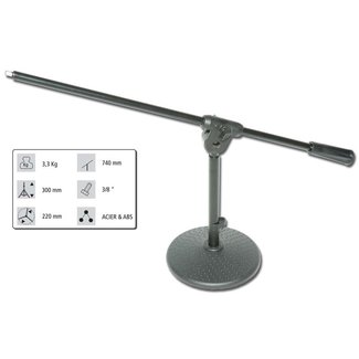 Hilec TMIC-20 Tafelstatief voor microfoon 30cm