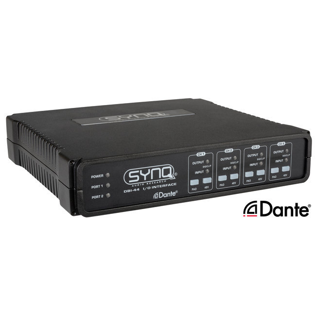 SYNQ DBI-44 analoge / DANTE®-netwerkaudiobrug