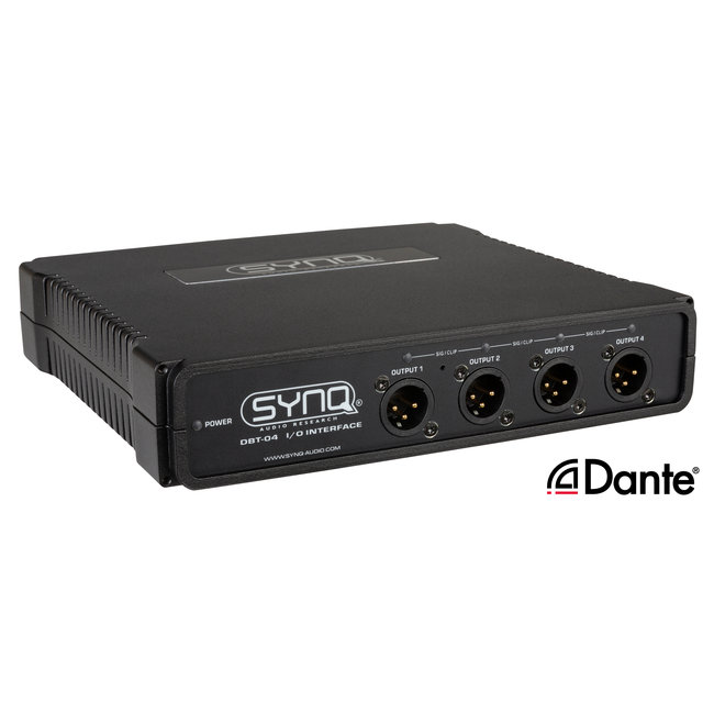 SYNQ DBT-04 analoge / DANTE®-netwerkaudiobrug