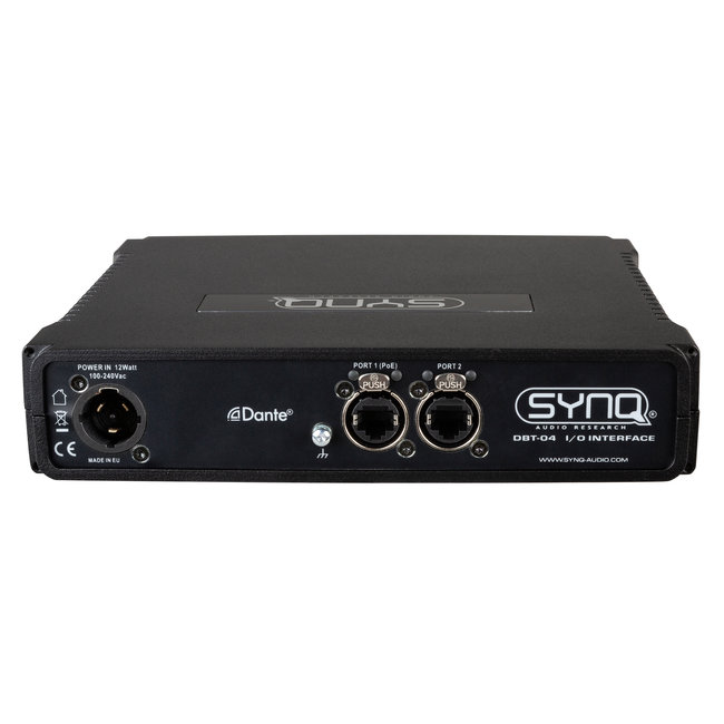 SYNQ DBT-04 analoge / DANTE®-netwerkaudiobrug