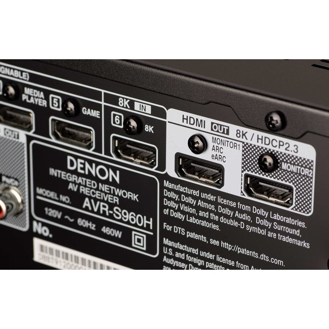 Denon AVR-S960H AV-ontvanger zwart
