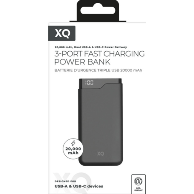 XQISIT Power Bank 20000 mAh Zwart