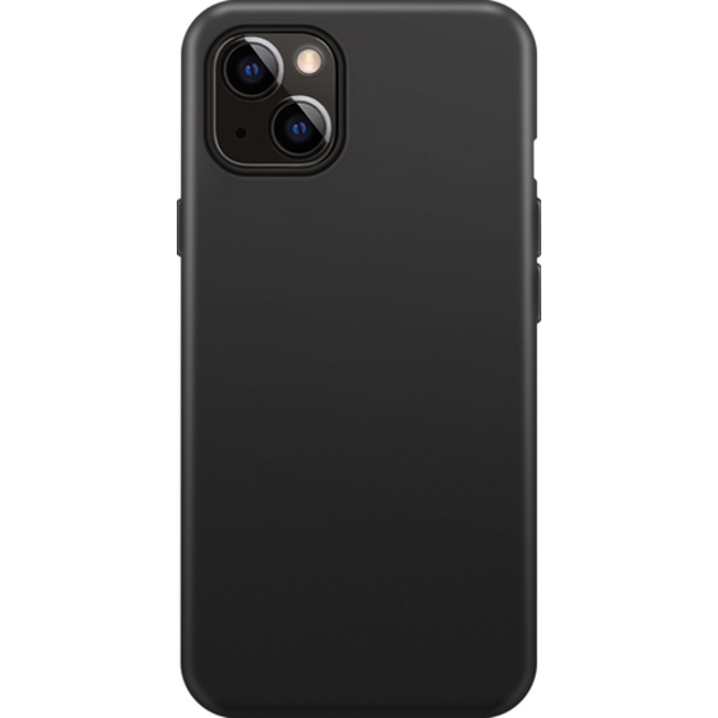 XQISIT Silicone case Apple iPhone 14 Plus - Zwart