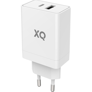 XQISIT XQISIT Travel Charger PD Dual USB-A /USB-C - Wit