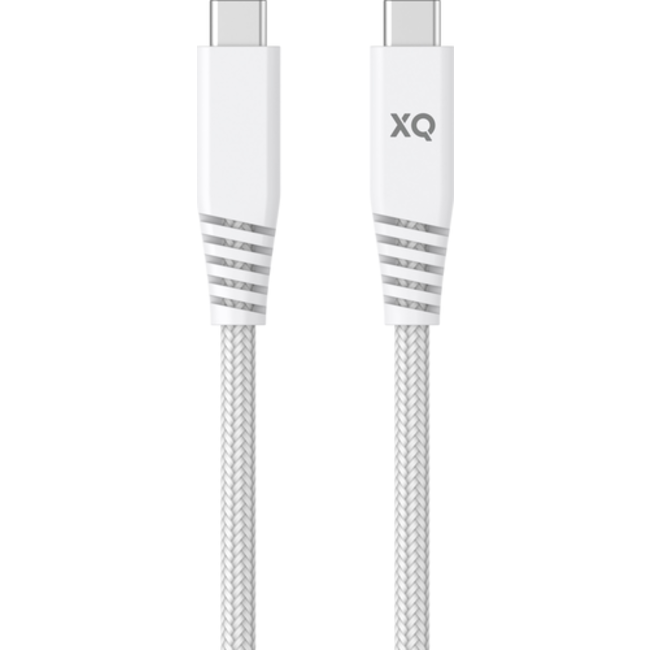 XQISIT Extra Strong Braided USB C 3.1 to USB C 3.1 200cm - Wit