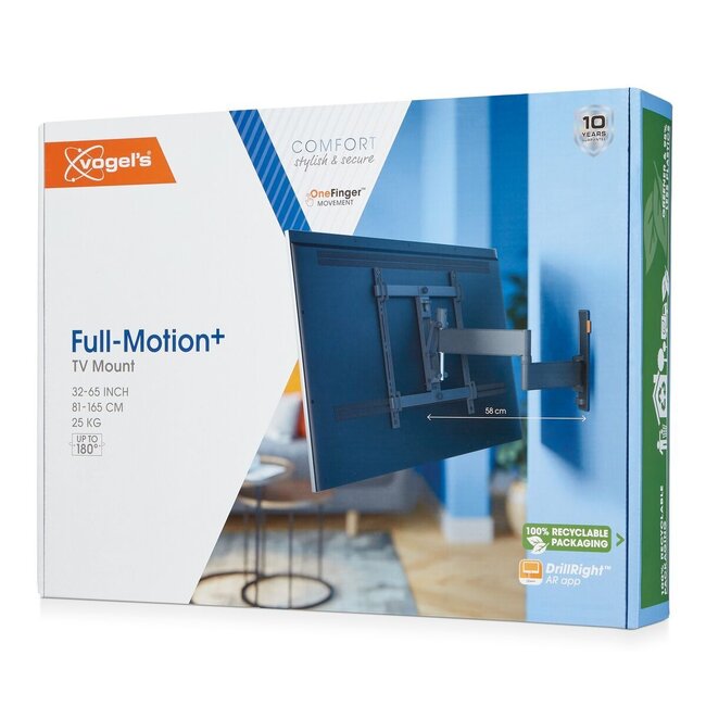 Vogel's TVM 3445 draaibare tv-muurbeugel - zwart