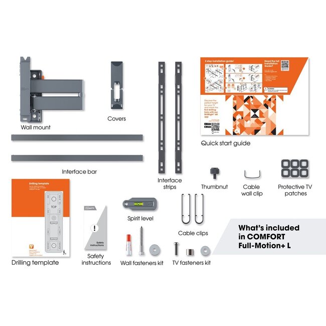 Vogel's TVM 3645 draaibare tv-muurbeugel - zwart