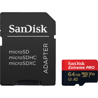 Sandisk PRO MicroSDXC 64GB 200MB/s + SD Adapter