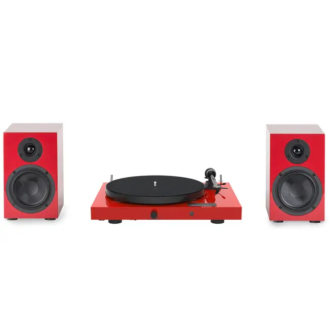 Pro-Ject Jukebox E1 OM 5E + HiFi Speakerset 5 Rood