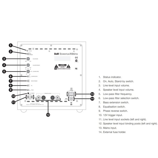 Bowers & Wilkins ASW608 Subwoofer Wit