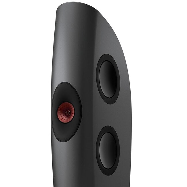 KEF Blade One Meta luidsprekers charcoal grey/ red