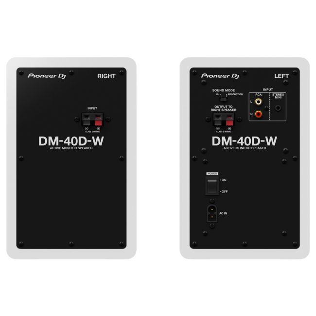 Pioneer DJ DM-40D desktopmonitorsysteem wit