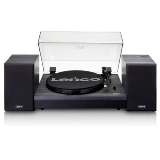 LS-301BK platenspeler met bluetooth en 2 externe luidsprekers