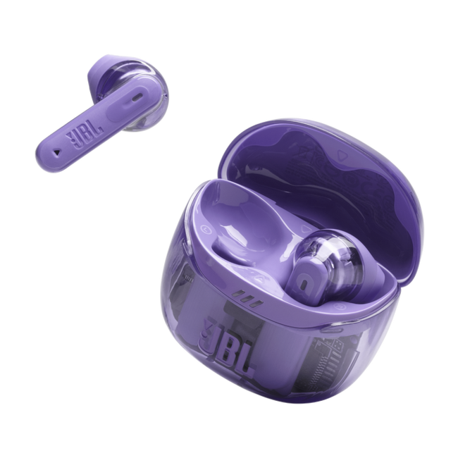 JBL Tune Flex 2 draadloze noice cancelling oortjes ghost editie paars