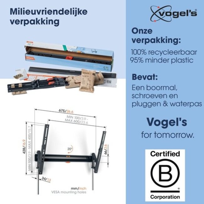 Vogel's TVM 3615 Kantelbare tv-beugel
