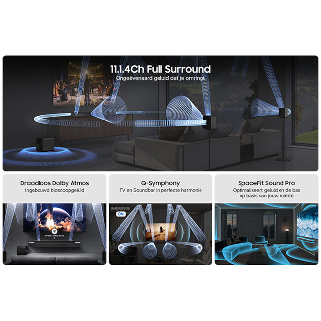 Samsung HW-Q990H/XN Soundbar met Dolby Atmos | 11.1.4-kanaals