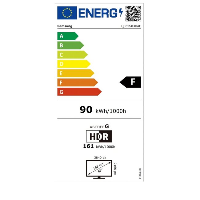 Samsung 65 Inch OLED 4K Vision AI Smart TV - QE65S83HAEXXN