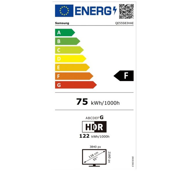 Samsung 55 Inch OLED 4K Vision AI Smart TV  - QE55S83HAEXXN