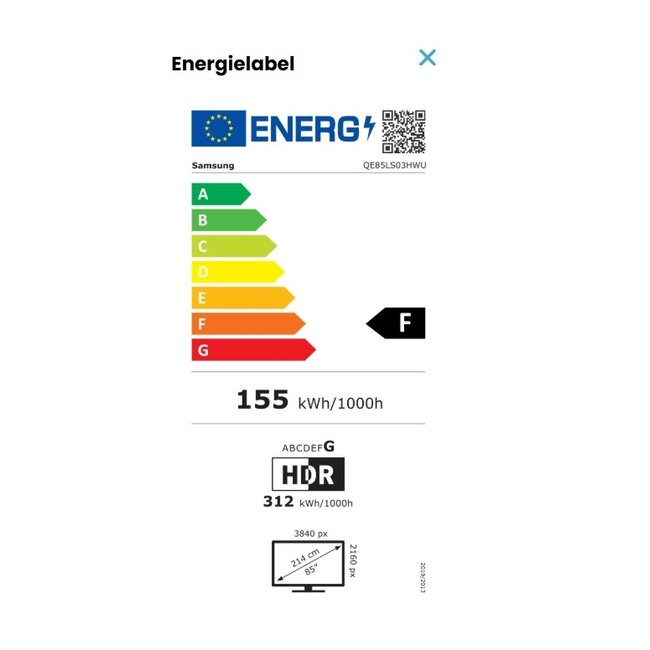 Samsung 85 inch The Frame Neo QLED 4K Smart TV – FQE85LS03HWUX